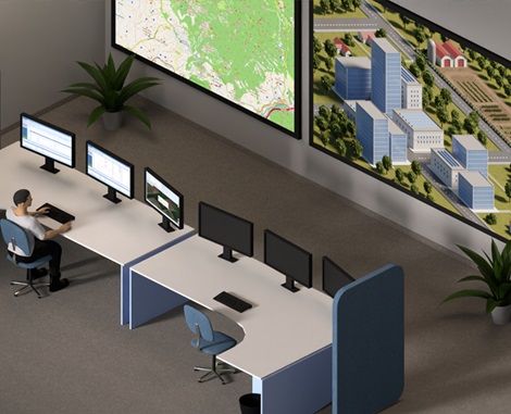 Animated image of a person in a hydropass irrigation control room
